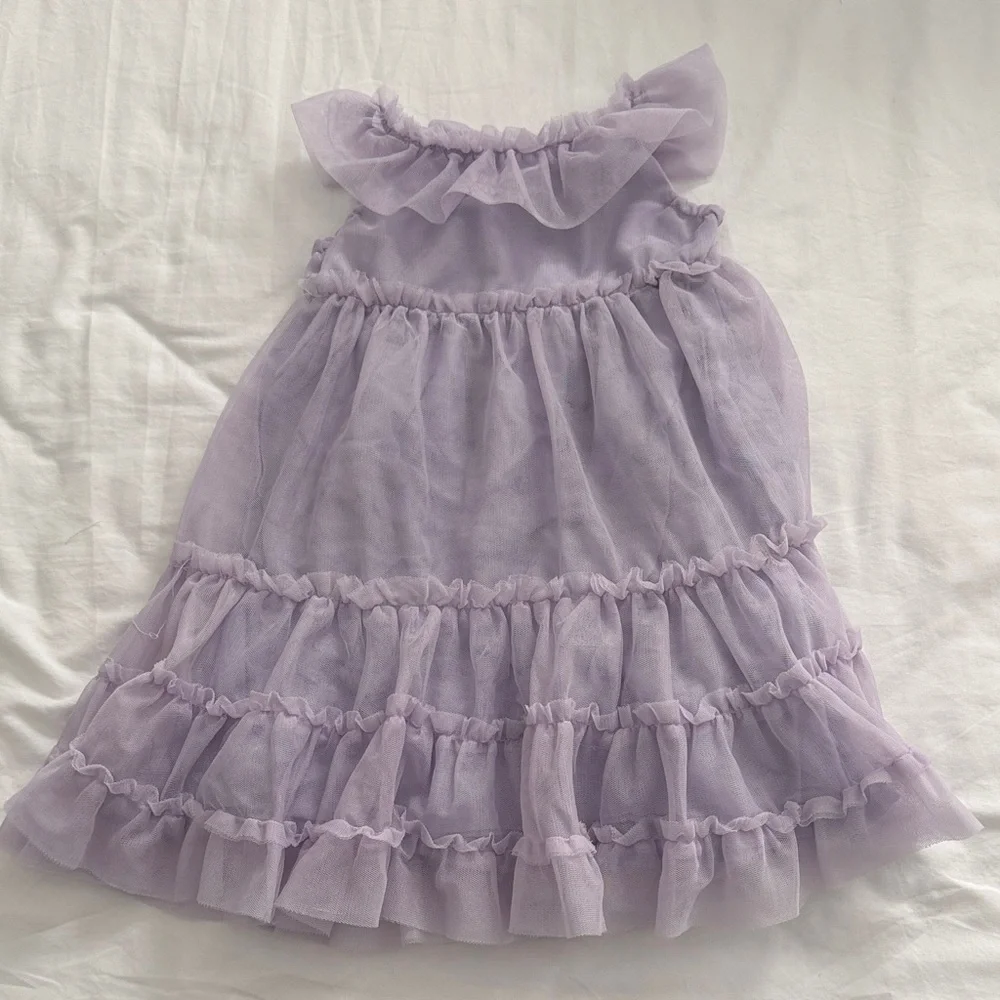 GAP Lavender Ruffle Sleeveless Dress 12-18 months